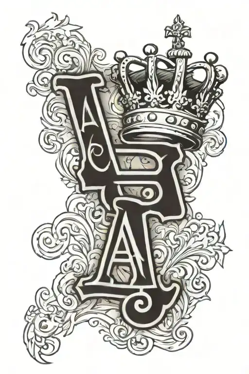 Name Allison With Crown Tilted Over The A Written In Old English