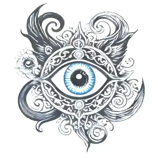 Gemini Symbol And Evil Eye Symbol