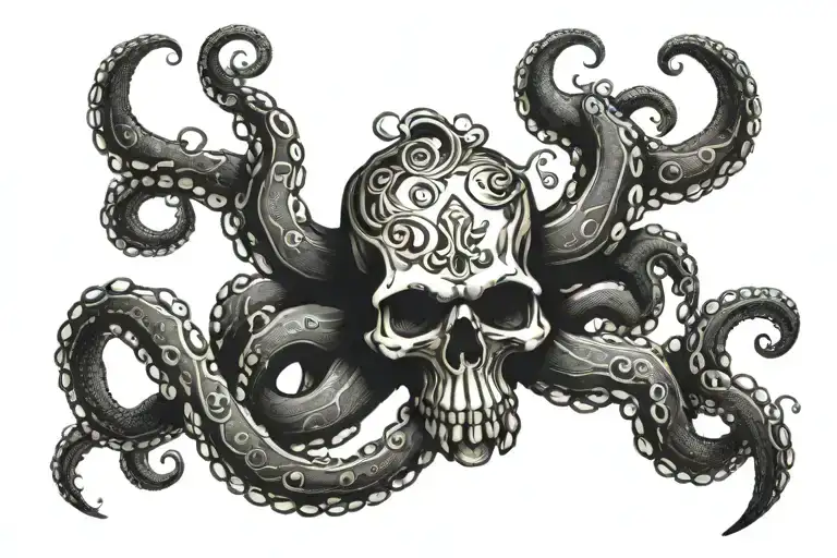 Octopus And Skull