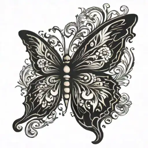 Black Butterfly Pattern