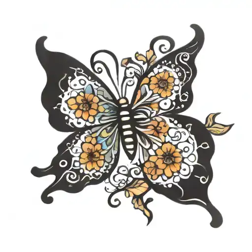 Black Butterfly Pattern