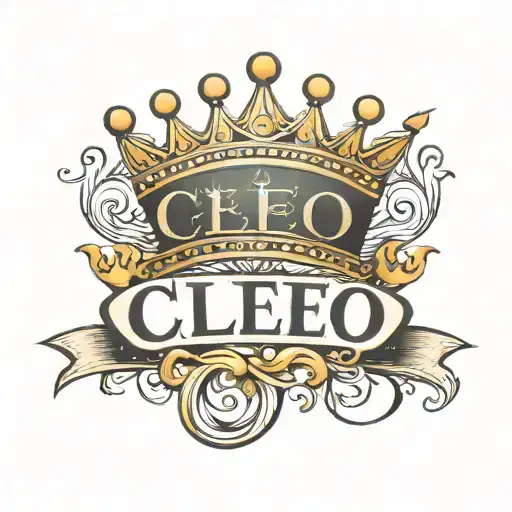 Cleo Name With Crown Over