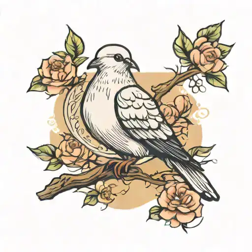 Dove Perched With Name Sempeyo