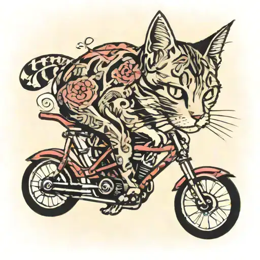 Cat On A Bike