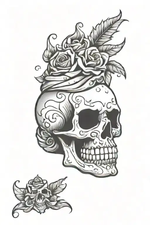 Cupcake Skull Tattoo