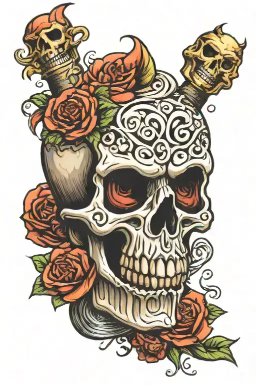 Skull Cupcake Tattoo
