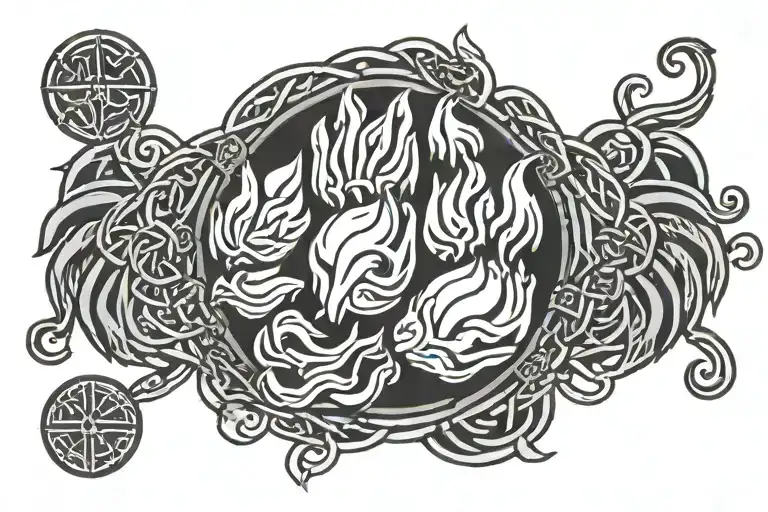 Lion Paw With Celtic Knots