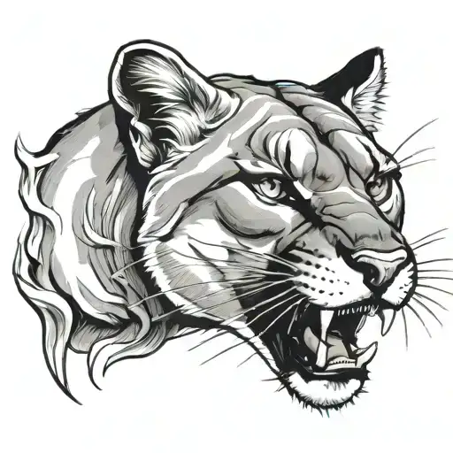 Mountain Lion Snarling