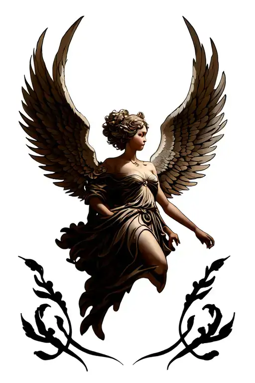 Angel Whit Wings Made