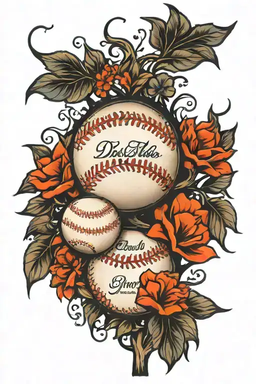 Baseball Themed Family Tree Growing