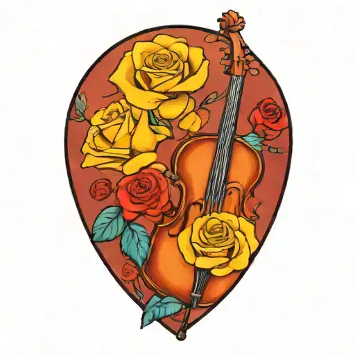 Lady Upright Bass Roses