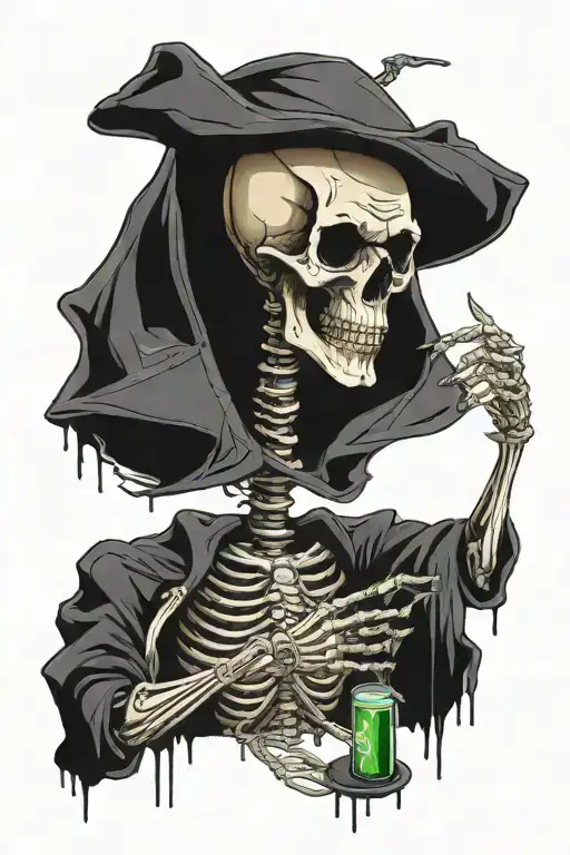 Skeleton Hacker While Programming Code