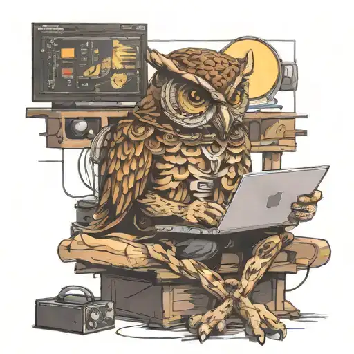 Owl Programmer While Coding