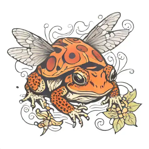 Toad And Moth Emerging