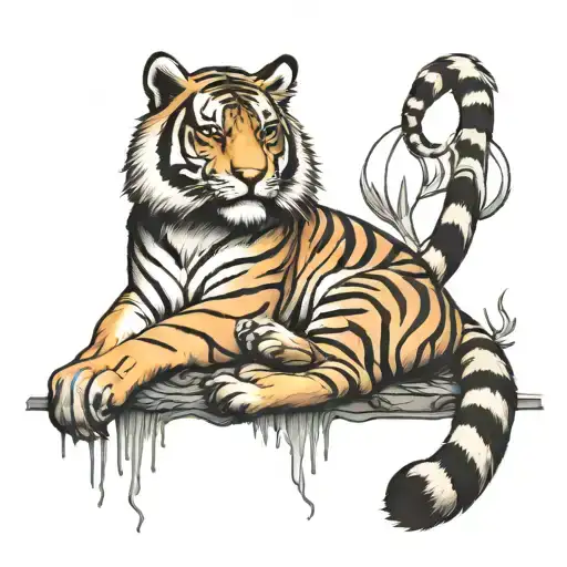 Tiger Lounging