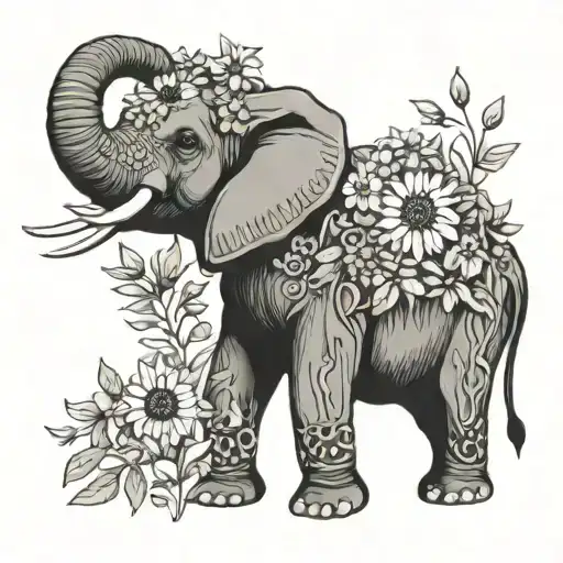 Elephant Sunflowers Wildflowers