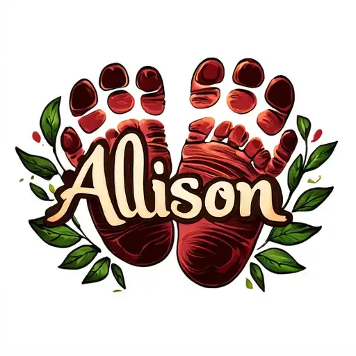 Baby Footprint That Has A Name Alisson