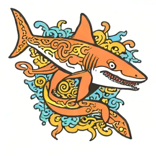 Shark Keith Haring Style