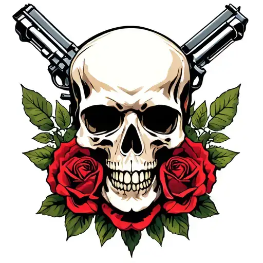 Guns Skulls And Roses