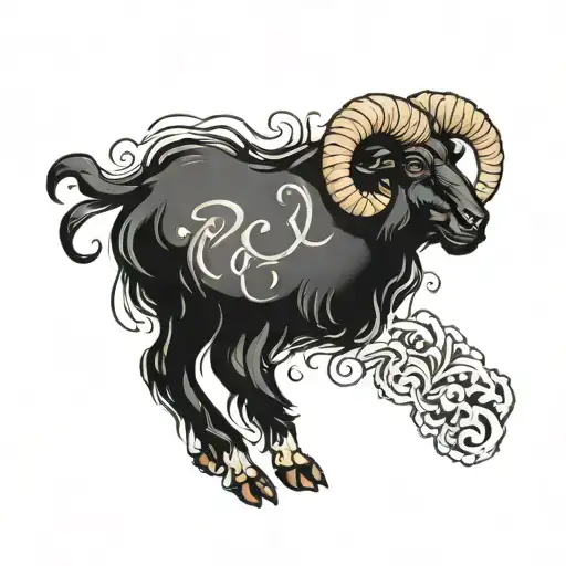 3 Number 3S In The Shape Of A Black Sheep Standing