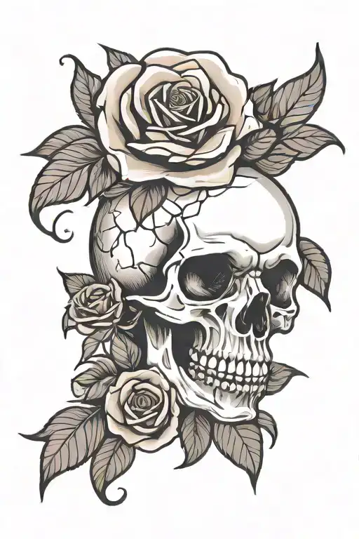 Skull And Rose