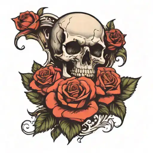 Skull And Rose