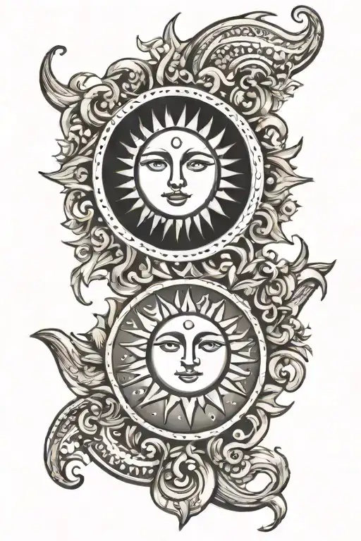 Sun Moon Merging Together