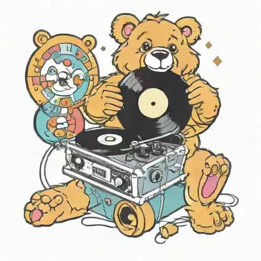 Care Bear Spinning Vinyl Records