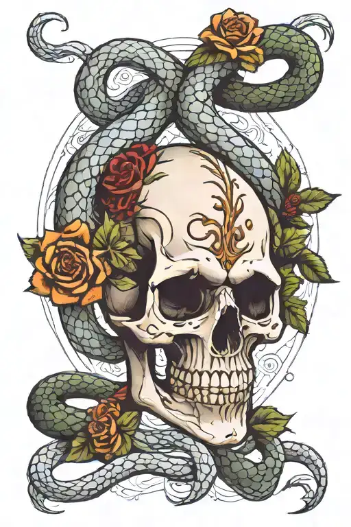 Skull And Snake