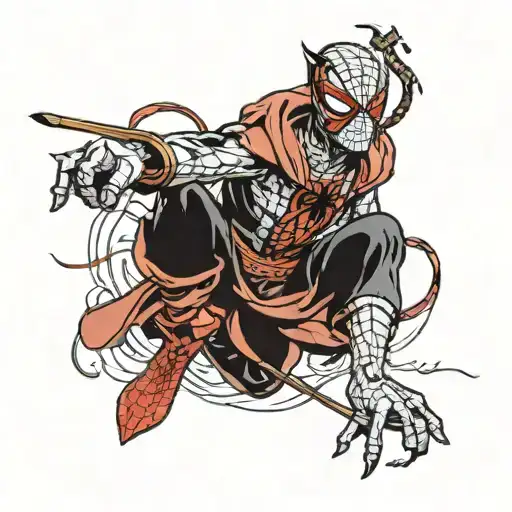 Spider Man Samurai Fighting