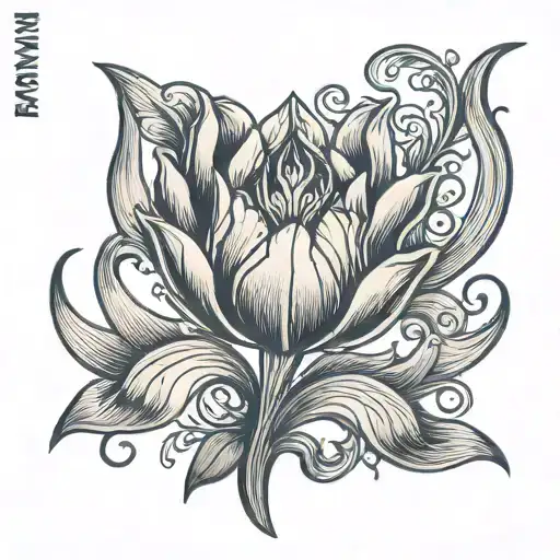 Tulip With The Word Ramos