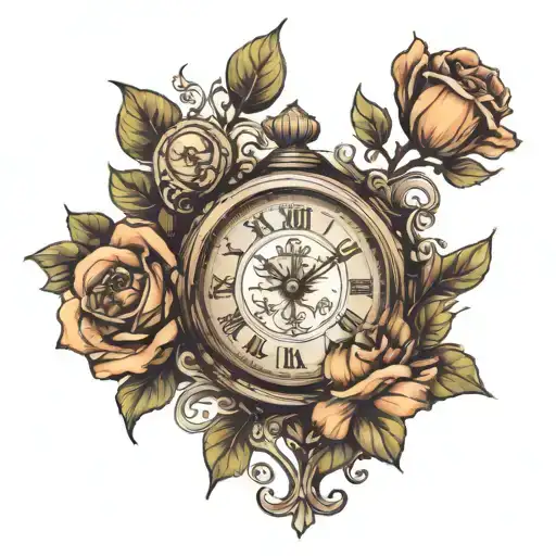 The Name Sienna Growing From A Clock Face