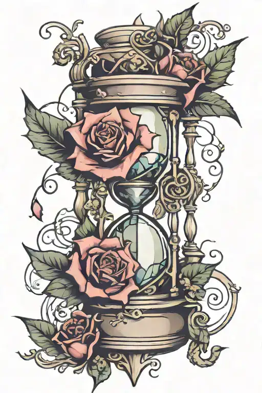 Hourglass With Thorns Wrapped Moments Vivere