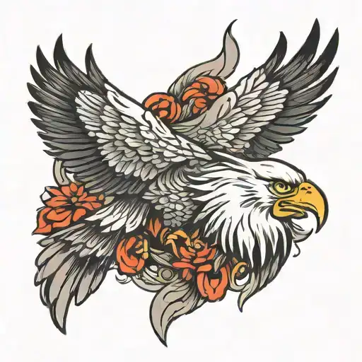 Eagle Perched On Top