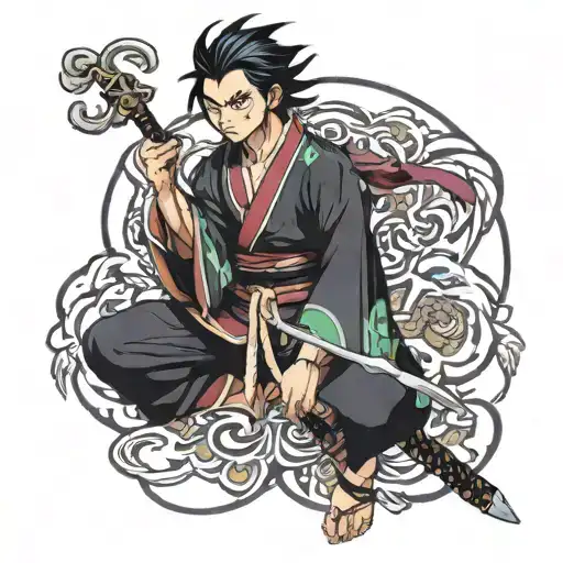 Kokushibo From The Anime Demon Slayer Blade