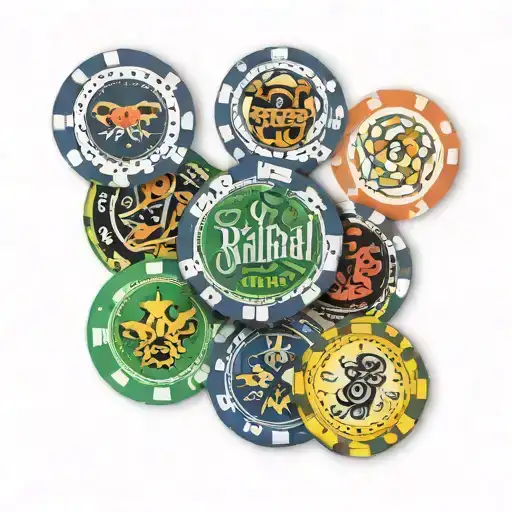 Ribal Casino Tattoo Poker Chips Featuring 'Vegas Strong'