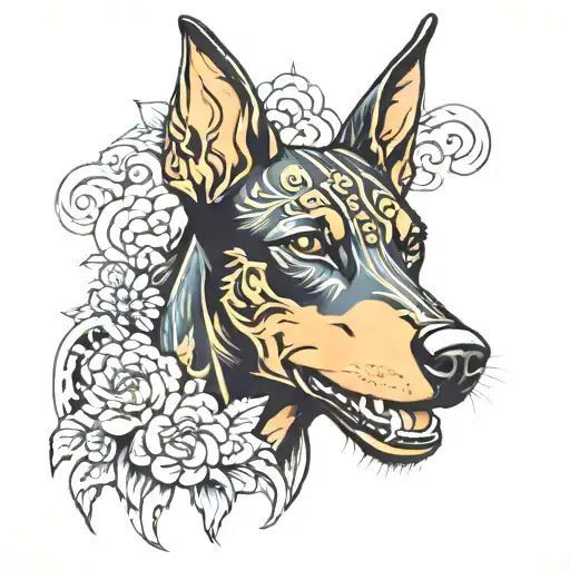 Doberman Chinese Style