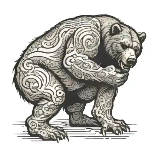 Man Wrestling A Bear