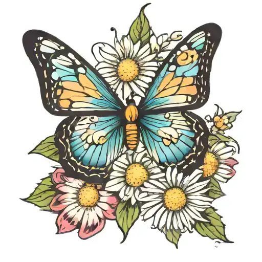 Butterfly Daisy Flower