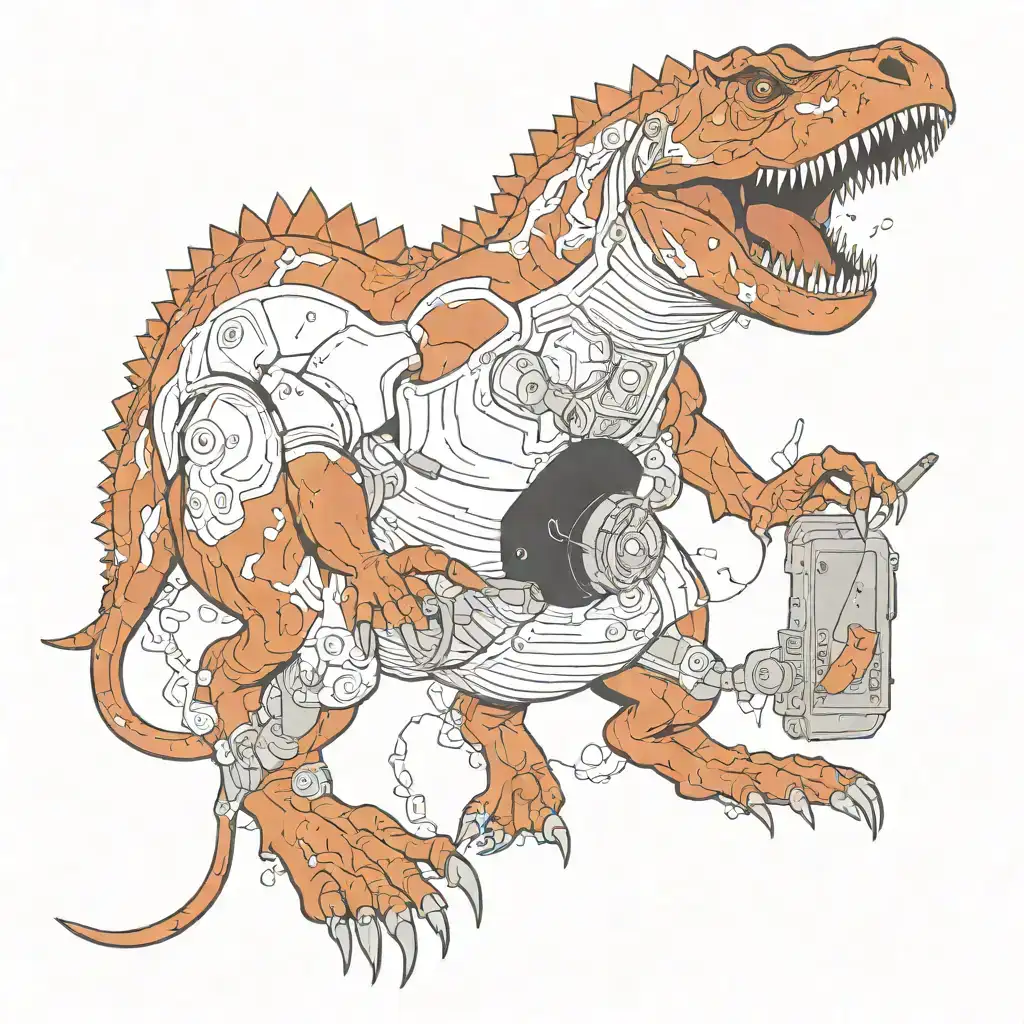 Dinosaur Using Computer Chip Morphingl