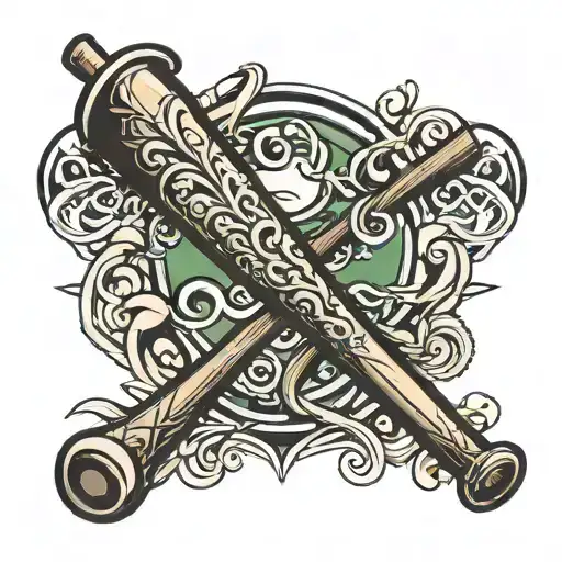 Baseball Bat Intertwined