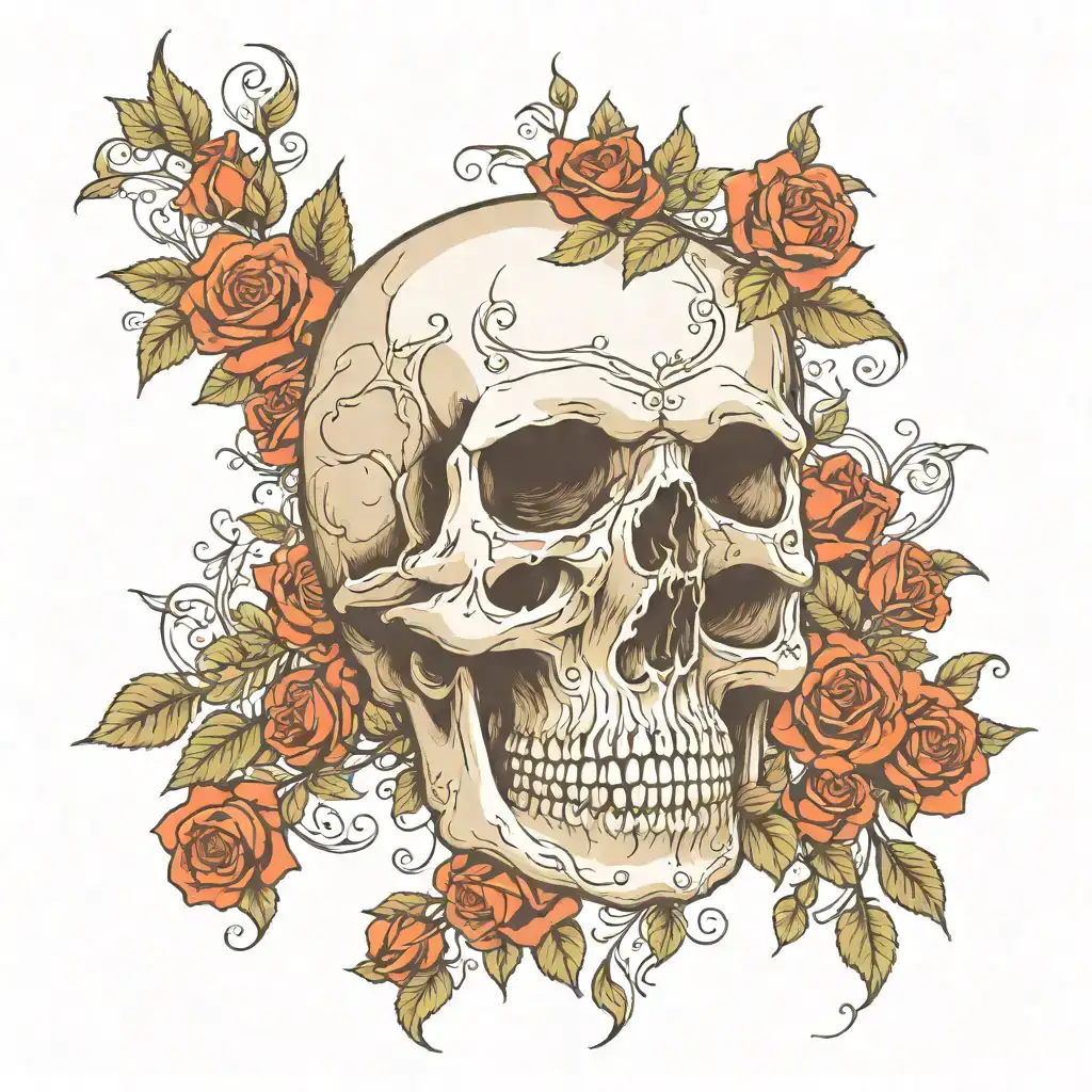 Skull And Roses
