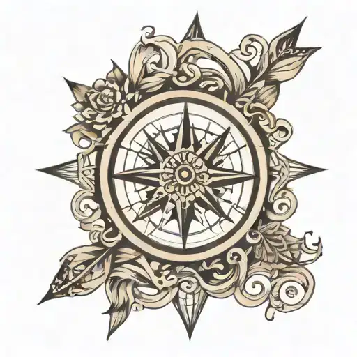 Compass Initials Intertwined