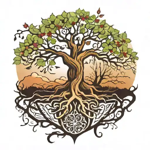 Tree Of Life With Roots
