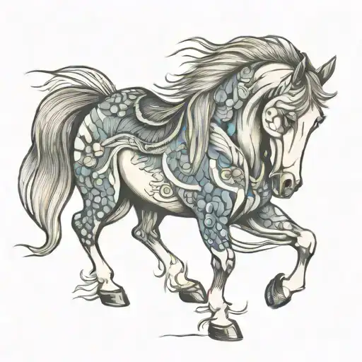 Horse With Fish Skin