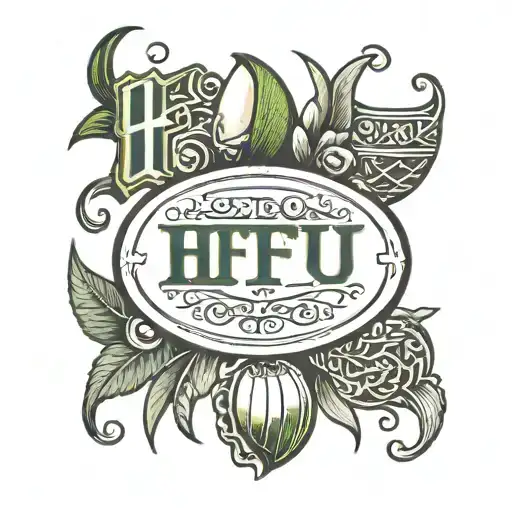 Hfu Rugby Lettering