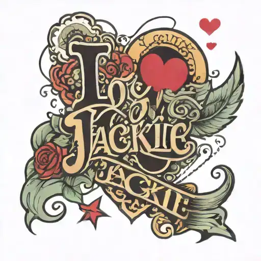Text Saying I Love Jackie