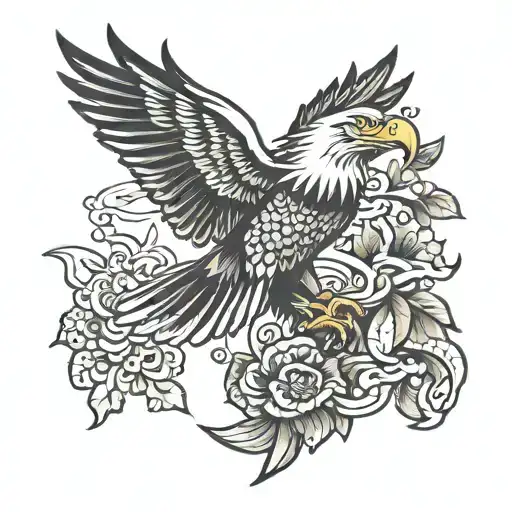 Combine A And Eagle Flying