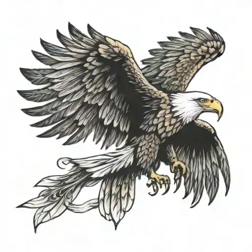 A And Eagle Flying