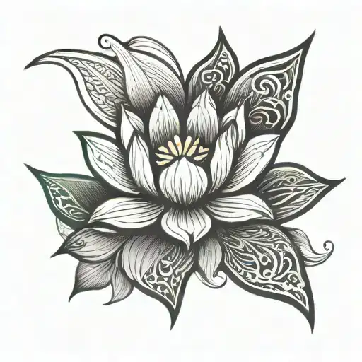 Lotus Flower With The Name Aiko